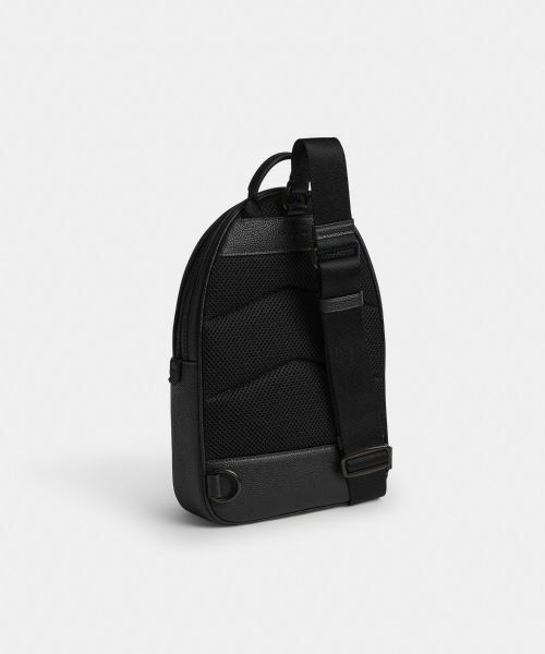 美品⭐️COACH ブラック メッセンジャーバッグ レザー　PVC サイズ調節 コーチ メンズ COACH レザー メッセンジャーバッグ ショルダー