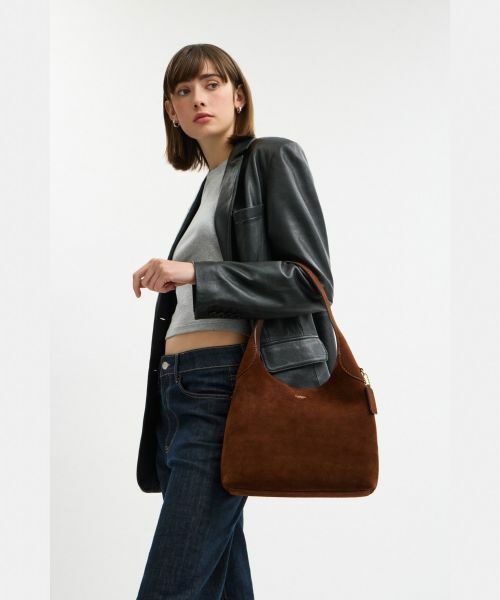 COACH 新作 ブルックリン スエード ショルダー バッグ 28 FASHION] COACHよりスエード素材のブルックリンショルダーバッグ