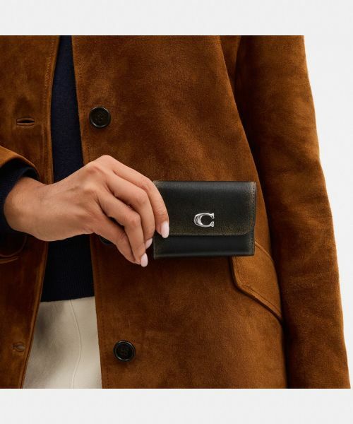 COACH 財布 レザー マネークリップ COACH 国内発送 コーチ 財布 メンズ アウトレット レザー スリム