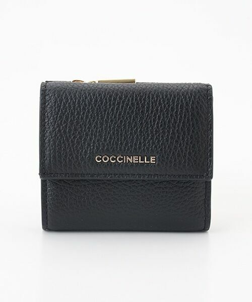 COCCINELLE / コチネッレ 財布・コインケース・マネークリップ | メタリック ソフト ミニウォレット（ノワール）