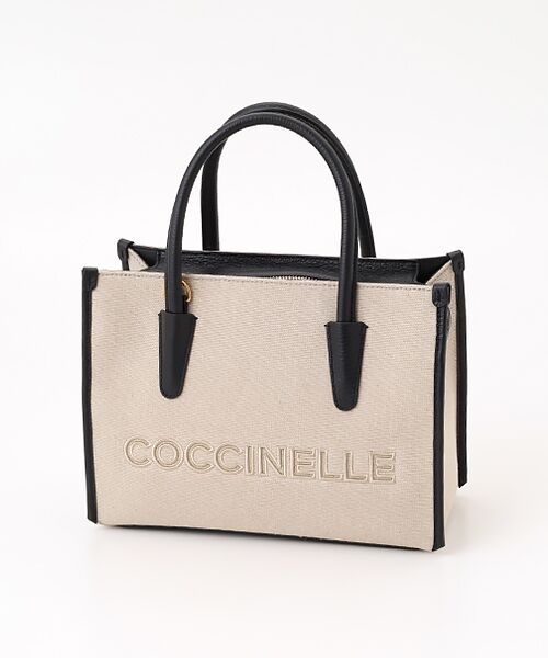 COCCINELLE / コチネッレ トートバッグ | コチネッレミルサ26 キャンバス スモール（ナチュラル/ノワール）