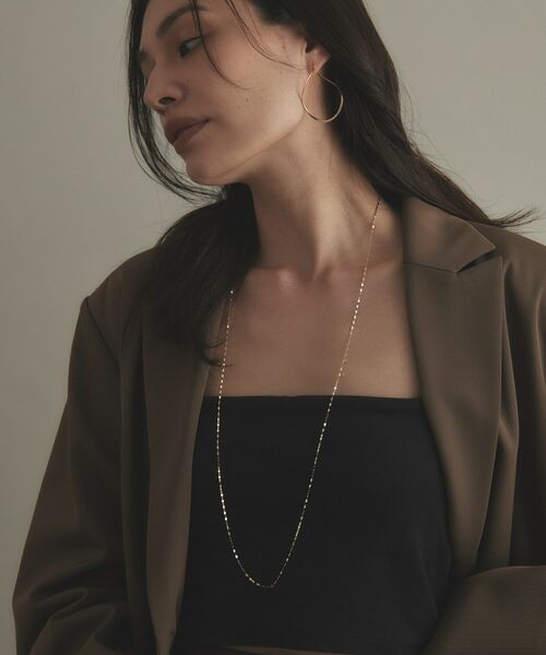 COCOSHNIK / ココシュニック ネックレス・ペンダント・チョーカー | K10フラワークロス（ロング） ネックレス | 詳細7