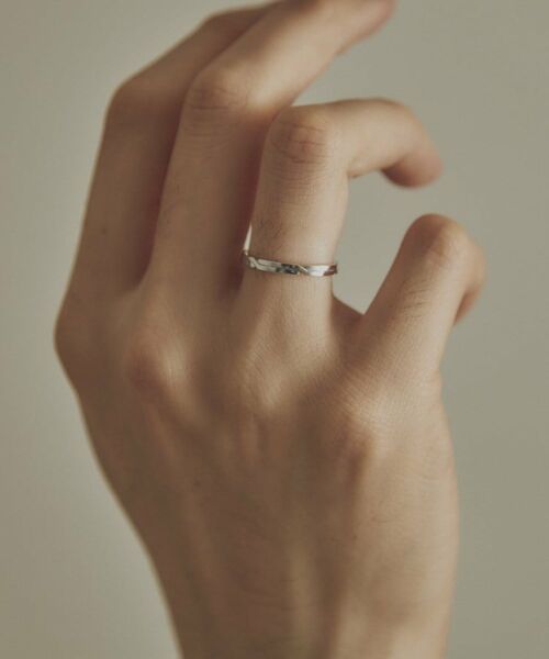 COCOSHNIK / ココシュニック リング | K10連続交差 パートナーリング（メンズ） WG | 詳細12