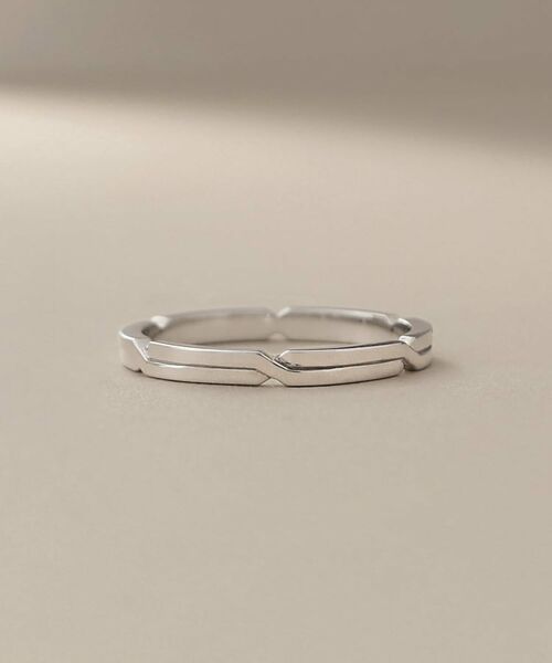 COCOSHNIK / ココシュニック リング | K10連続交差 パートナーリング（メンズ） WG | 詳細8