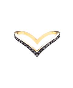 COCOSHNIK / ココシュニック リング | (K18)ブラックダイヤモンド V字リング