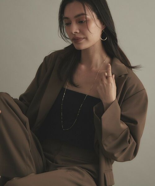 COCOSHNIK / ココシュニック ピアス・イヤリング | K10ポリッシュ 変形フープピアスL | 詳細10