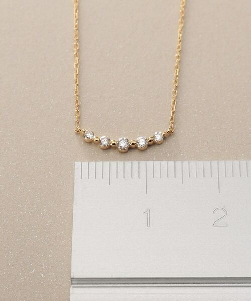 COCOSHNIK / ココシュニック ネックレス・ペンダント・チョーカー | K18ダイヤモンド グラデーション5石 ネックレス | 詳細11