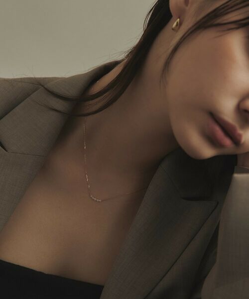 COCOSHNIK / ココシュニック ネックレス・ペンダント・チョーカー | K18ダイヤモンド グラデーション5石 ネックレス | 詳細14