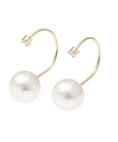 COCOSHNIK / ココシュニック ピアス・イヤリング | ダイヤモンド×パールキャッチ U字ピアス