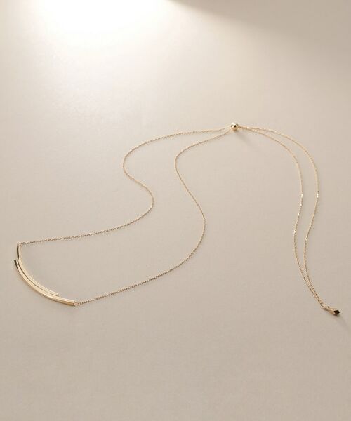 COCOSHNIK / ココシュニック ネックレス・ペンダント・チョーカー | K10スライドチェーン オーバーラップ ネックレス | 詳細15
