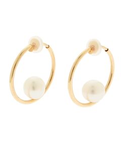 COCOSHNIK / ココシュニック ピアス・イヤリング | K10パール フープイヤリング 小