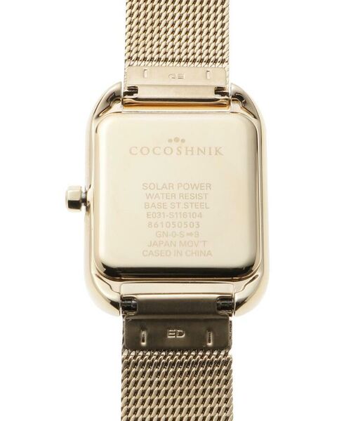 COCOSHNIK / ココシュニック 腕時計 | RGスクエアメッシュベルト ウォッチ(ゴールド) | 詳細6