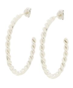 COCOSHNIK / ココシュニック ピアス・イヤリング | ラスティングシルバー 縄目 フープピアス