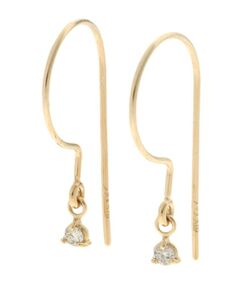 COCOSHNIK / ココシュニック ピアス・イヤリング | ダイヤモンド3つ爪　変形フックピアス