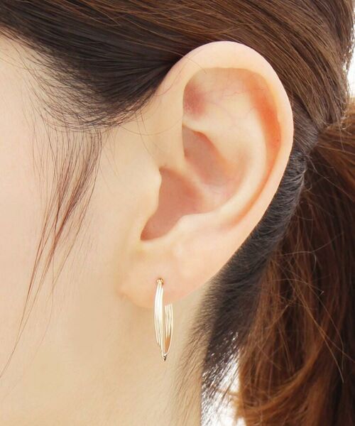 丸線並び ひねりペアシェイプ フープピアス 小 ピアス イヤリング Cocoshnik ココシュニック ファッション通販 タカシマヤファッションスクエア