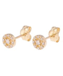 COCOSHNIK / ココシュニック ピアス・イヤリング | K18ダイヤモンド 透かし取り巻き スタッズピアス