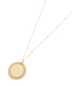 COCOSHNIK / ココシュニック ネックレス・ペンダント・チョーカー | K10コインモチーフ ミル縦溝ネックレス