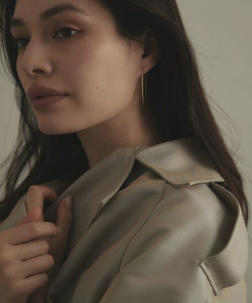 COCOSHNIK / ココシュニック ピアス・イヤリング | K10カット丸線 フープピアス（中） | 詳細7