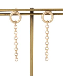 COCOSHNIK / ココシュニック ピアス・イヤリング | スラントフープ×マーヴェラスチェーン　スタッドピアス