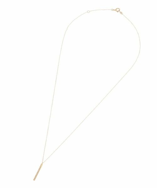 COCOSHNIK / ココシュニック ネックレス・ペンダント・チョーカー | K10ダイヤモンド オーバルバー ネックレス | 詳細1