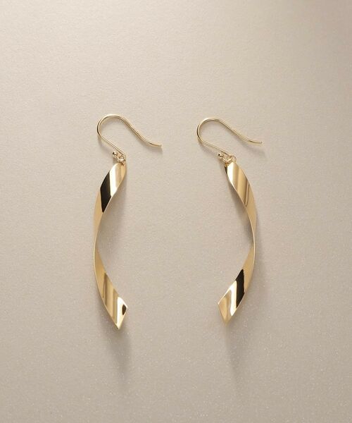 COCOSHNIK / ココシュニック ピアス・イヤリング | K10平板ひねり フックピアス | 詳細10