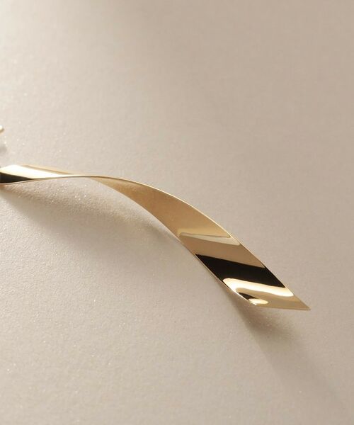 COCOSHNIK / ココシュニック ピアス・イヤリング | K10平板ひねり フックピアス | 詳細9