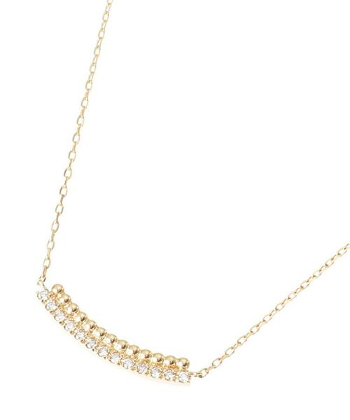 COCOSHNIK / ココシュニック ネックレス・ペンダント・チョーカー | K18ダイヤモンド 丸玉アーチ ネックレス | 詳細1