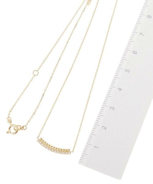 COCOSHNIK / ココシュニック ネックレス・ペンダント・チョーカー | K18ダイヤモンド 丸玉アーチ ネックレス | 詳細3