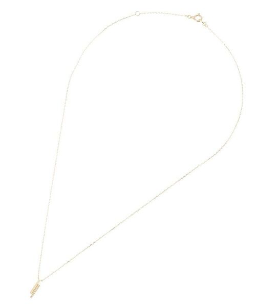 COCOSHNIK / ココシュニック ネックレス・ペンダント・チョーカー | K18ダイヤモンド　オーバーラップ縦　ネックレス　小 | 詳細2