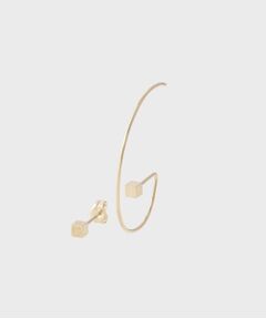 COCOSHNIK / ココシュニック ピアス・イヤリング | キューブ　アシンメトリー　イヤーカフピアス