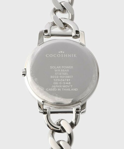 COCOSHNIK / ココシュニック 腕時計 | SSラウンドチェーンベルト ウォッチ（ブラックマット） | 詳細4