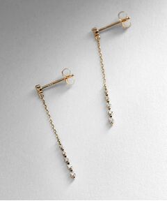 COCOSHNIK / ココシュニック ピアス・イヤリング | K10ダイヤモンド グラデバー スタッドピアス大