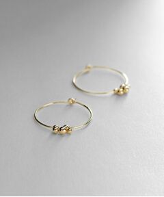 COCOSHNIK / ココシュニック ピアス・イヤリング | K10中空ボール房 フープピアス