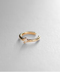 COCOSHNIK / ココシュニック ピアス・イヤリング | K10ダイヤモンド 爪留め1石 ヘリックスイヤーカフ