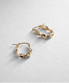 COCOSHNIK / ココシュニック ピアス・イヤリング | K10ツイスト フープピアス