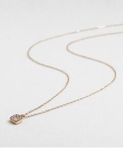 COCOSHNIK / ココシュニック ネックレス・ペンダント・チョーカー | K10ダイヤモンド ランダムパヴェ スクエアネックレス