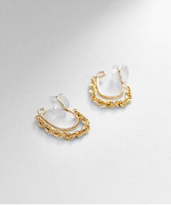 COCOSHNIK / ココシュニック ピアス・イヤリング | K10中空ロープチェーン イヤリング