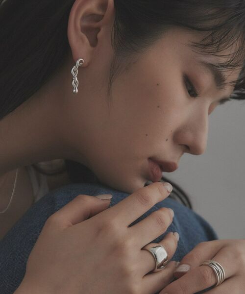 COCOSHNIK / ココシュニック ピアス・イヤリング | シルバー カーブチェーン ストレートピアス | 詳細17