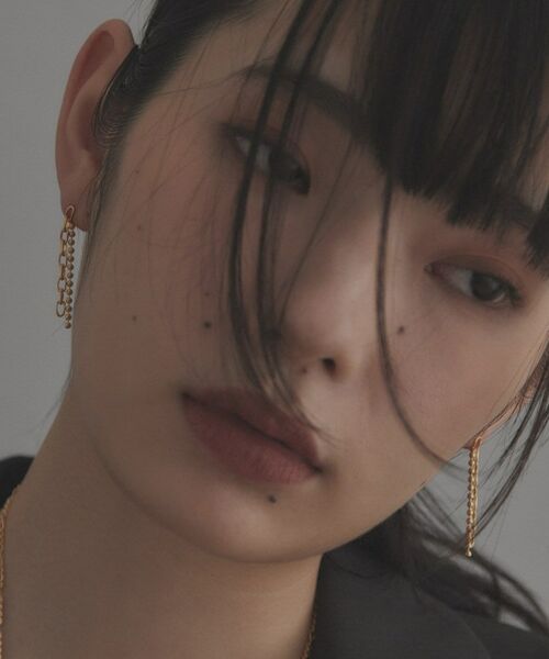 COCOSHNIK / ココシュニック ピアス・イヤリング | シルバー コンビネーションチェーン ニュアンスボールピアス GP | 詳細13