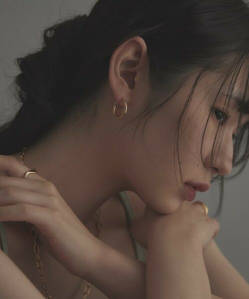 COCOSHNIK / ココシュニック ピアス・イヤリング | シルバー ホロウ フープピアスＳ GP | 詳細13