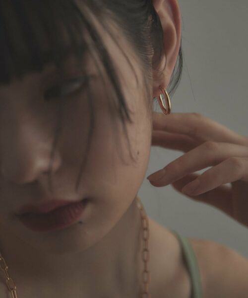 COCOSHNIK / ココシュニック ピアス・イヤリング | シルバー ホロウ フープピアスＳ GP | 詳細14