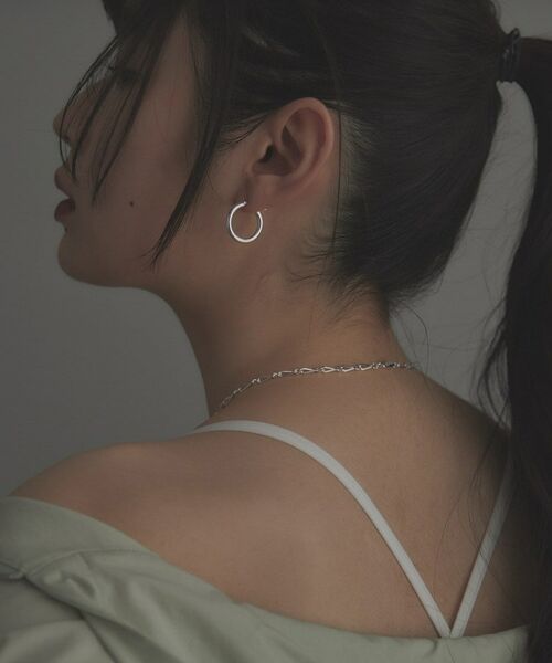 COCOSHNIK / ココシュニック ピアス・イヤリング | シルバー ホロウ フープピアスＳ | 詳細13