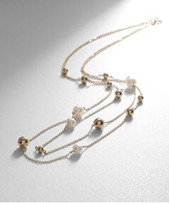 COCOSHNIK / ココシュニック ネックレス・ペンダント・チョーカー | K10パール丸玉 2連ネックレス