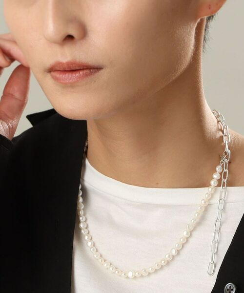 COCOSHNIK / ココシュニック ネックレス・ペンダント・チョーカー | シルバー バロックパール ２Wayチェーンミックス ネックレス | 詳細16