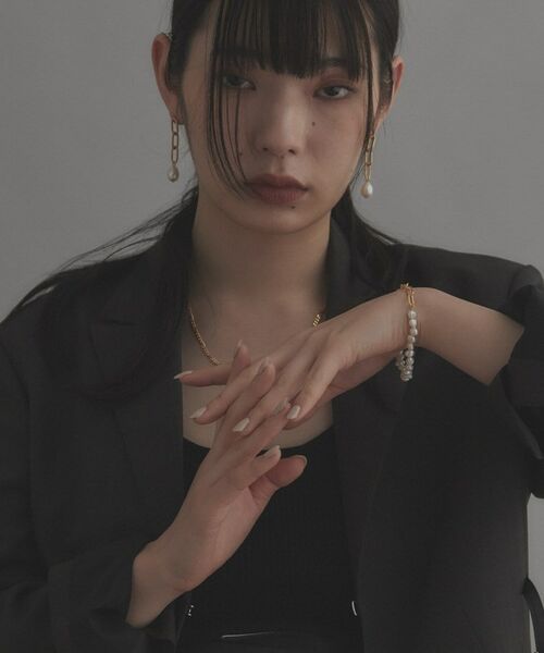 COCOSHNIK / ココシュニック ブレスレット・バングル | シルバー バロックパール チェーンミックス ブレスレットＳ GP | 詳細11