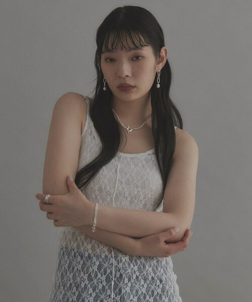 COCOSHNIK / ココシュニック ネックレス・ペンダント・チョーカー | シルバー バロックパール カーブチェーン マンテルネックレス | 詳細16