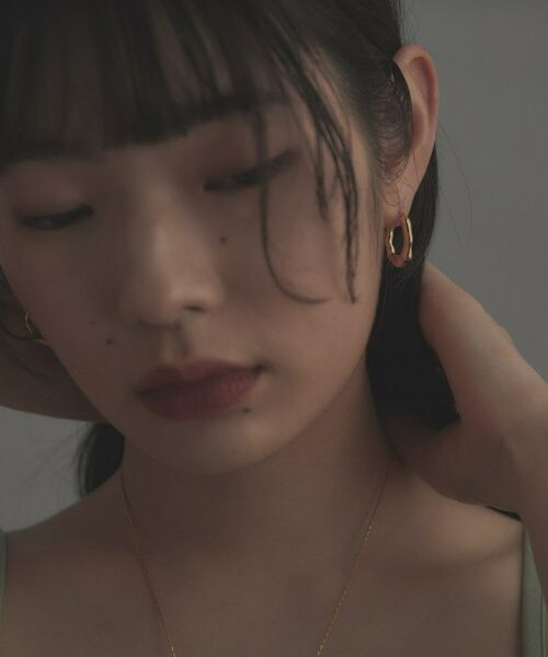 COCOSHNIK / ココシュニック ピアス・イヤリング | シルバー ニュアンスピアス オーバルフープ GP | 詳細14