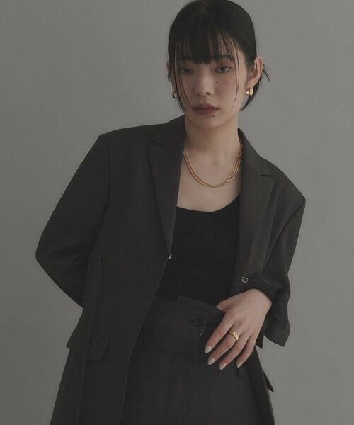 COCOSHNIK / ココシュニック ネックレス・ペンダント・チョーカー | シルバー ミックスチェーン ケーブルカーブ ドレープ ネックレス GP | 詳細14