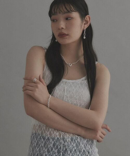 COCOSHNIK / ココシュニック ブレスレット・バングル | シルバー ミックスチェーン ケーブルカーブ ドレープ ブレスレット | 詳細15