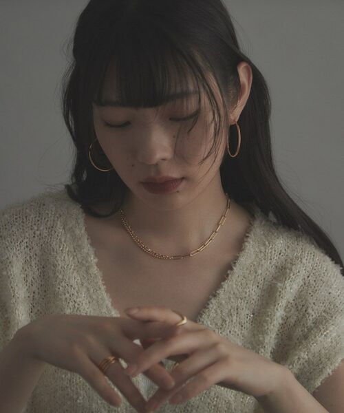 COCOSHNIK / ココシュニック ピアス・イヤリング | シルバー ソリッドフープピアスL GP | 詳細12